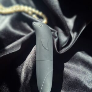 Vibrador Ponto G Golfinho em ABS Aveludado Cor Preto