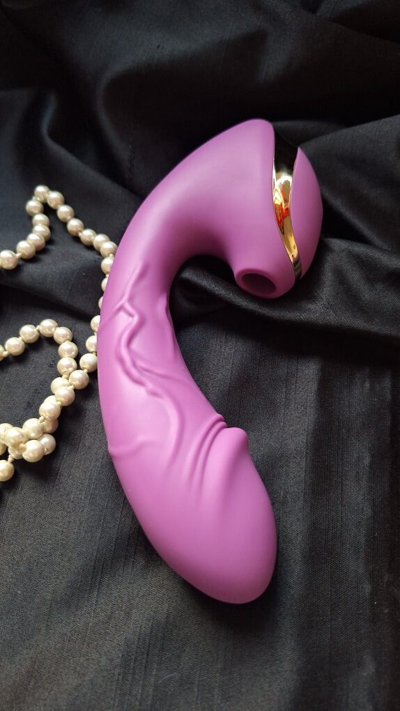 Vibrador Penetrável Texturizado com Estimulador de Língua - Imagem 2