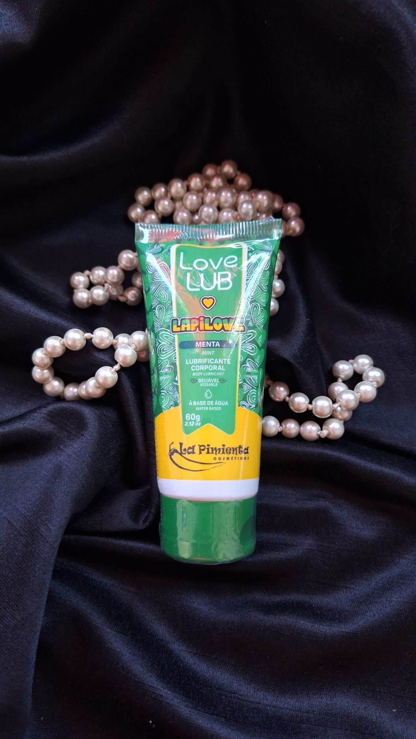 Love Lub LapiLove Sabor Menta Lubrificante Corporal Beijável 60g La Pimienta