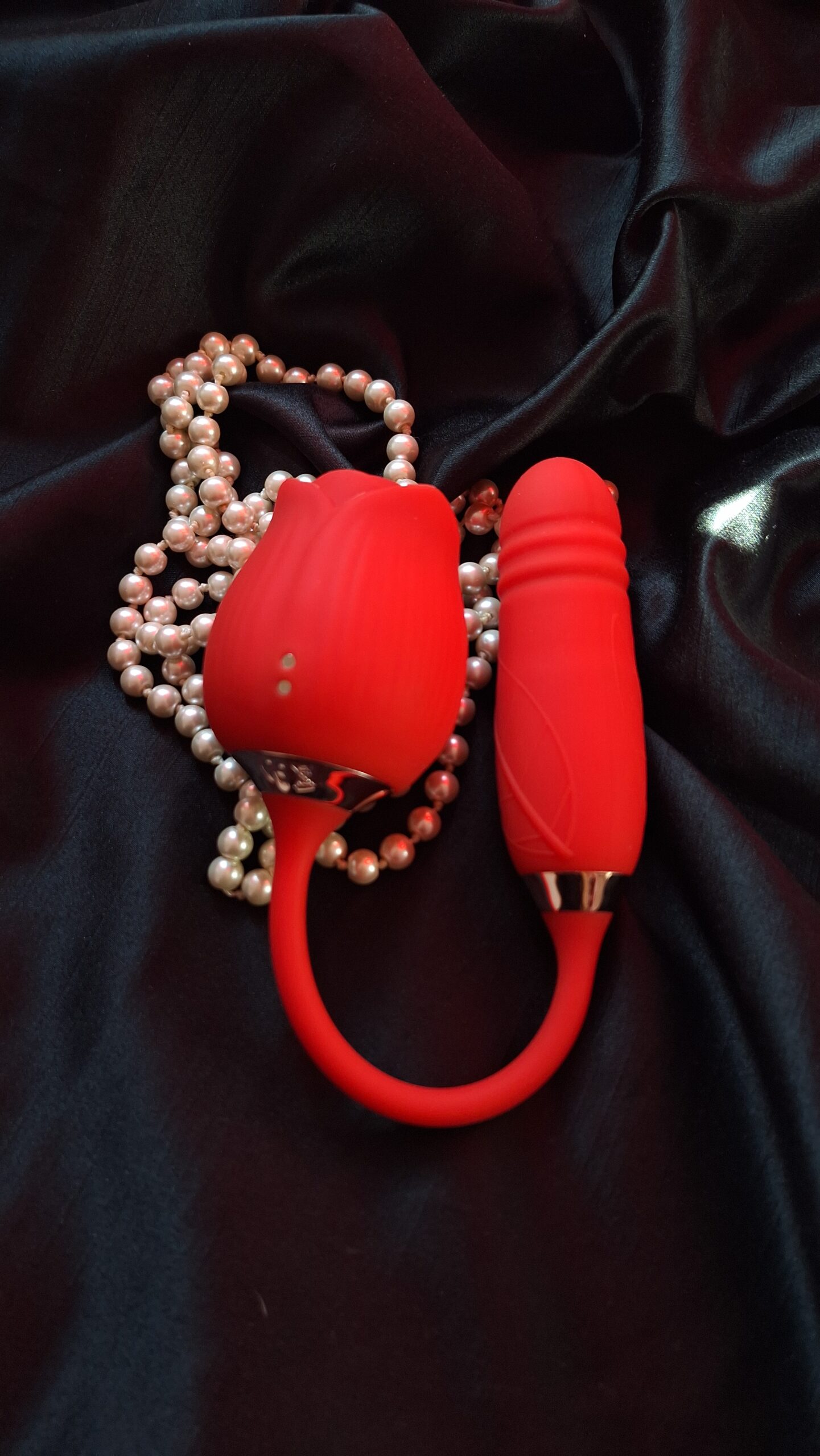 Rosa Sophie Vibrador Duplo com 10 Modos de Vibração, Pulsação e Vai e Vem Vip Mix