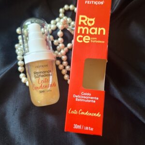 Romance com Safadeza Calda Estimulante Beijável com Aquecimento Sabor Leite Condensado 30ml Feitiços