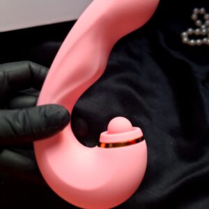 Popó Vibrador Penetrável com Bolinha Pulsadora para Clitóris