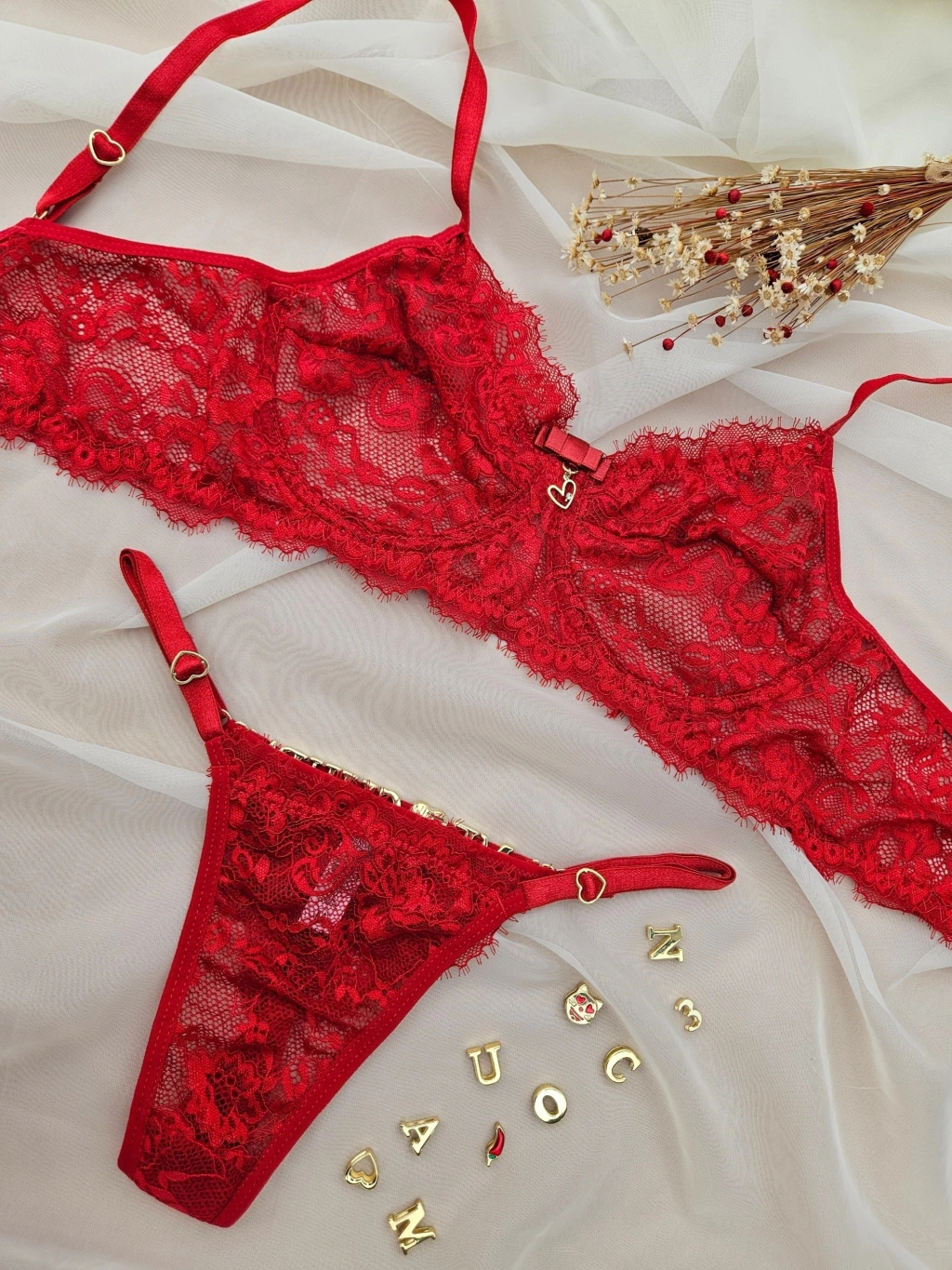 CONJ ECLIPSE RENDA -VERMELHO- TAMANHO GG - Imagem 2