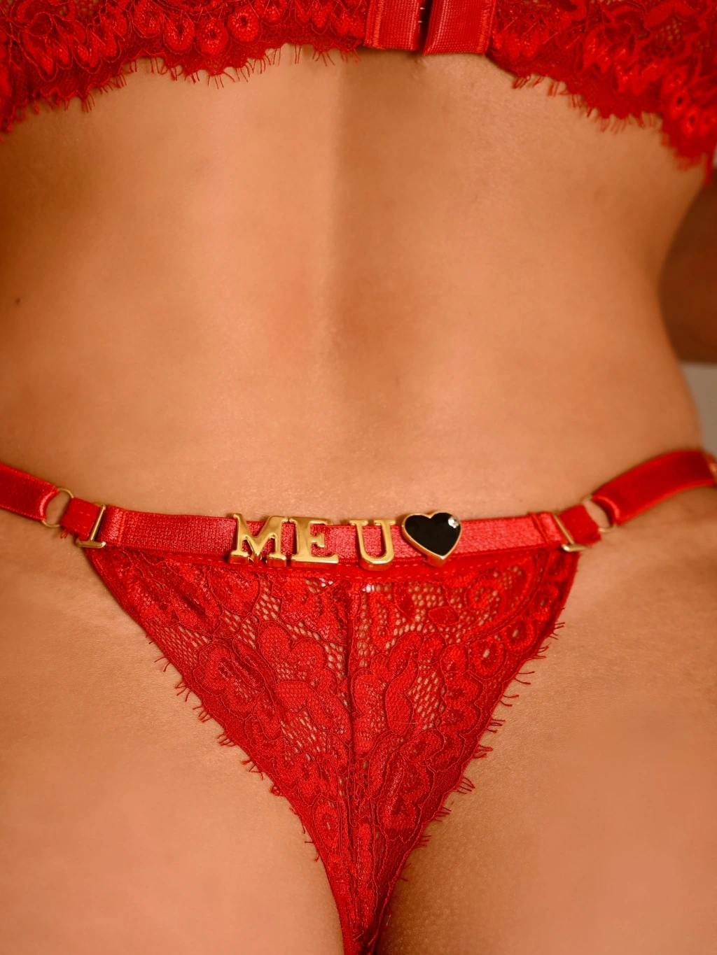 CONJ ECLIPSE RENDA -VERMELHO- TAMANHO GG - Imagem 4